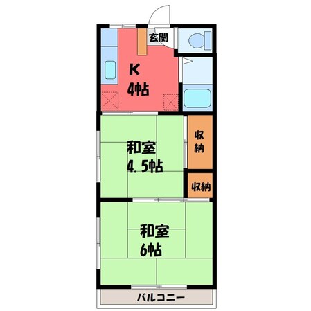 太陽マンション105棟の物件間取画像